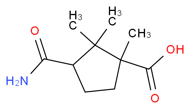 3-(aminocarbonyl)-1,2,2-trimethylcyclopentanecarboxylic acid_分子结构_CAS_330944-28-0)