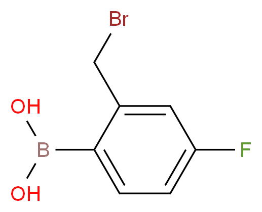 [2-(bromomethyl)-4-fluorophenyl]boronic acid_分子结构_CAS_850568-01-3
