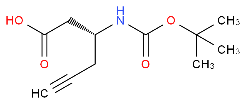 Boc-(R)-3-amino-5-hexynoic acid_分子结构_CAS_332064-91-2)