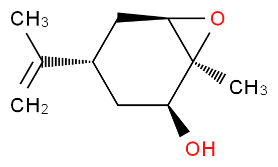 (1S,2S,4S,6R)-1-methyl-4-(prop-1-en-2-yl)-7-oxabicyclo[4.1.0]heptan-2-ol_分子结构_CAS_35692-59-2