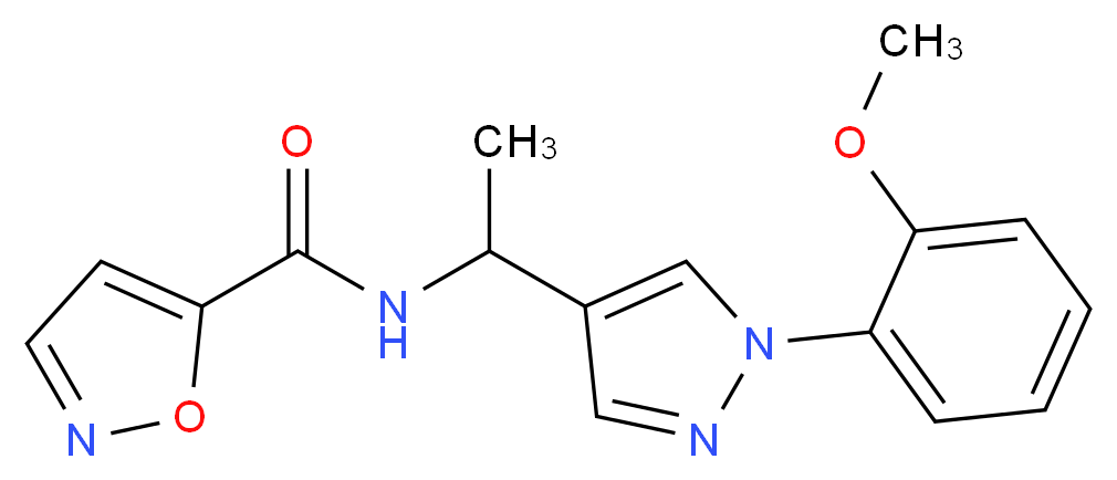 N-{1-[1-(2-methoxyphenyl)-1H-pyrazol-4-yl]ethyl}-5-isoxazolecarboxamide_分子结构_CAS_)