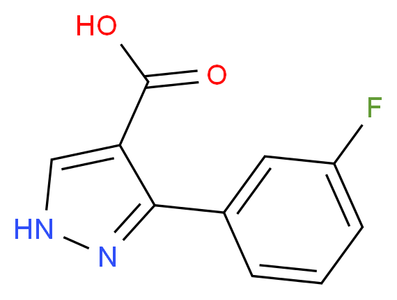 3-(3-fluorophenyl)-1H-pyrazole-4-carboxylic acid_分子结构_CAS_879996-69-7)