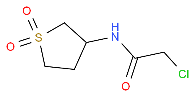 2-Chloro-N-(1,1-dioxidotetrahydro-3-thienyl)acetamide_分子结构_CAS_5612-41-9)
