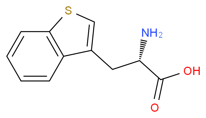(2S)-2-amino-3-(1-benzothiophen-3-yl)propanoic acid_分子结构_CAS_72170-71-9