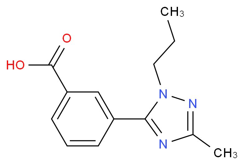 3-(3-methyl-1-propyl-1H-1,2,4-triazol-5-yl)benzoic acid_分子结构_CAS_)