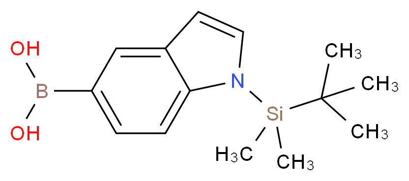 [1-(tert-butyldimethylsilyl)-1H-indol-5-yl]boronic acid_分子结构_CAS_913835-68-4