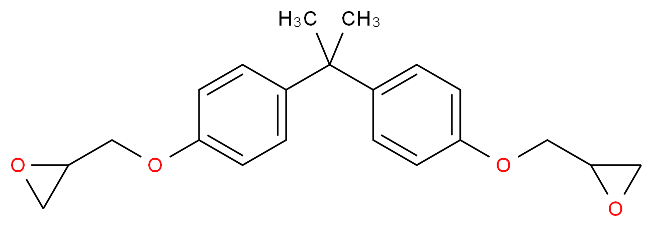 2-(4-{2-[4-(oxiran-2-ylmethoxy)phenyl]propan-2-yl}phenoxymethyl)oxirane_分子结构_CAS_1675-54-3