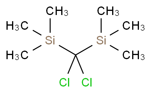 [dichloro(trimethylsilyl)methyl]trimethylsilane_分子结构_CAS_15951-41-4