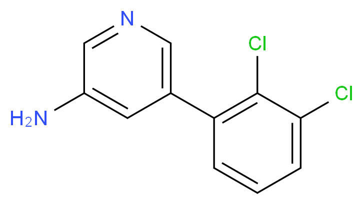 5-(2,3-dichlorophenyl)pyridin-3-amine_分子结构_CAS_)