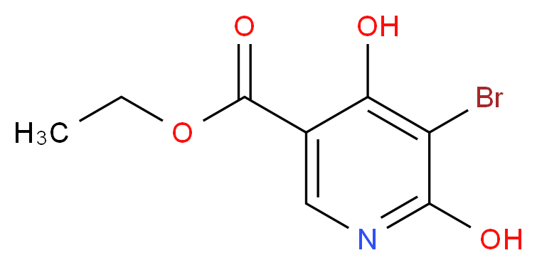 ethyl 5-bromo-4,6-dihydroxypyridine-3-carboxylate_分子结构_CAS_89978-58-5