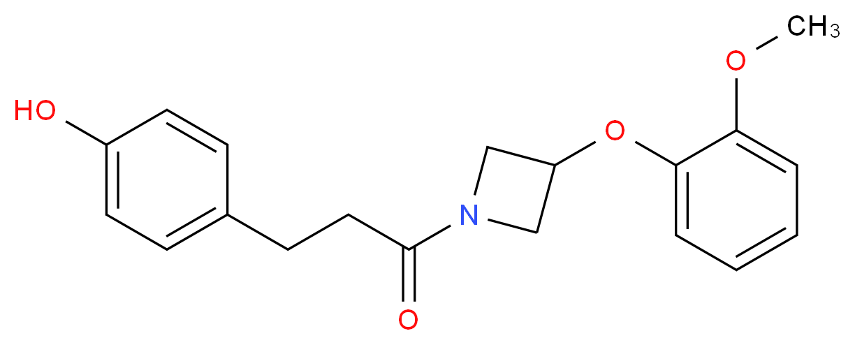 4-{3-[3-(2-methoxyphenoxy)azetidin-1-yl]-3-oxopropyl}phenol_分子结构_CAS_)