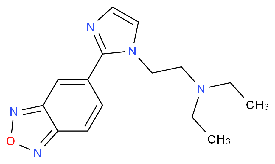 2-[2-(2,1,3-benzoxadiazol-5-yl)-1H-imidazol-1-yl]-N,N-diethylethanamine_分子结构_CAS_)