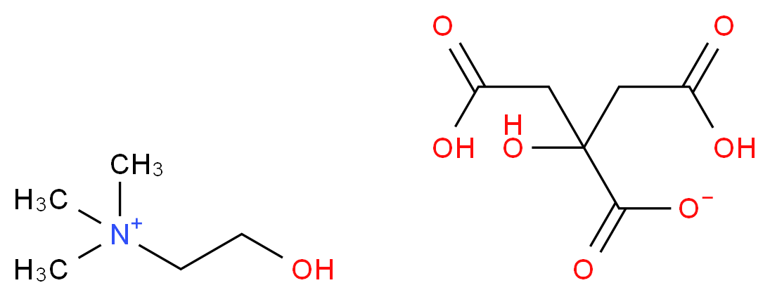 (2-hydroxyethyl)trimethylazanium 3-carboxy-2-(carboxymethyl)-2-hydroxypropanoate_分子结构_CAS_77-91-8