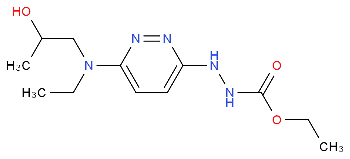 Ethyl 2-(6-(ethyl(2-hydroxypropyl)aMino)pyridazin-3-yl)hydrazinecarboxylate_分子结构_CAS_64241-34-5)