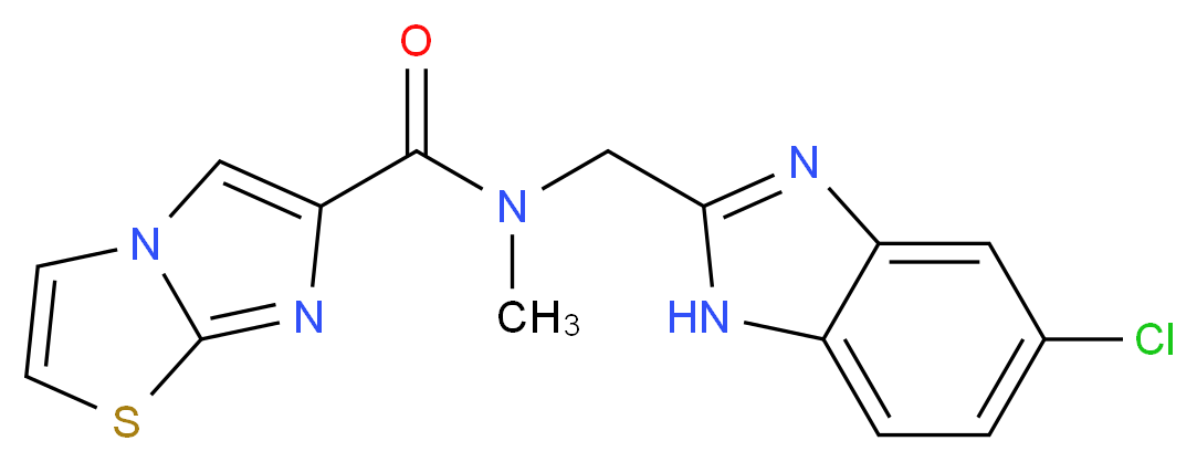 N-[(5-chloro-1H-benzimidazol-2-yl)methyl]-N-methylimidazo[2,1-b][1,3]thiazole-6-carboxamide_分子结构_CAS_)