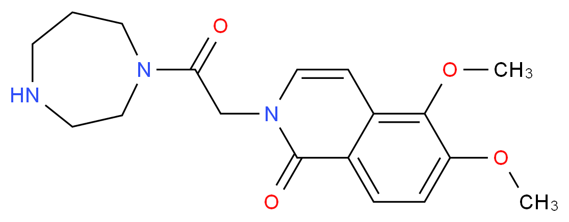2-[2-(1,4-diazepan-1-yl)-2-oxoethyl]-5,6-dimethoxyisoquinolin-1(2H)-one_分子结构_CAS_)