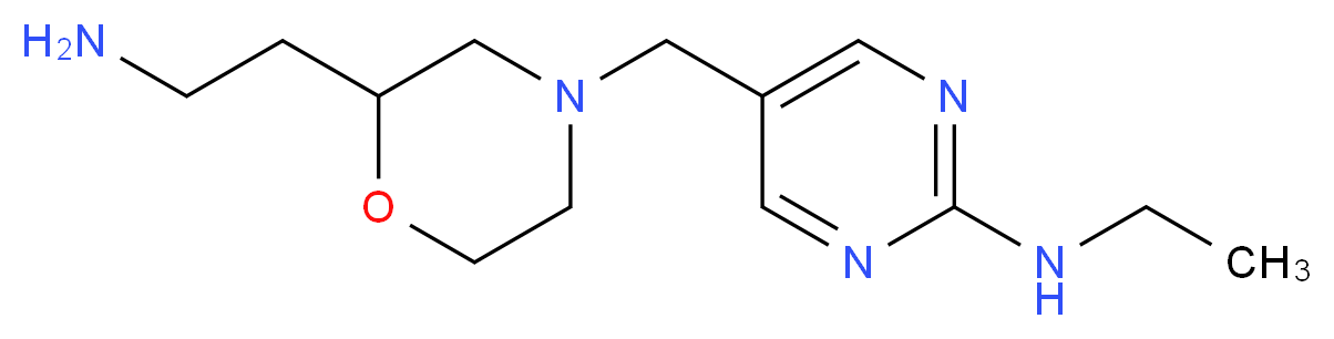 5-{[2-(2-aminoethyl)morpholin-4-yl]methyl}-N-ethylpyrimidin-2-amine_分子结构_CAS_)