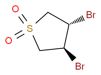 (3S,4S)-3,4-dibromo-1λ<sup>6</sup>-thiolane-1,1-dione_分子结构_CAS_7311-84-4