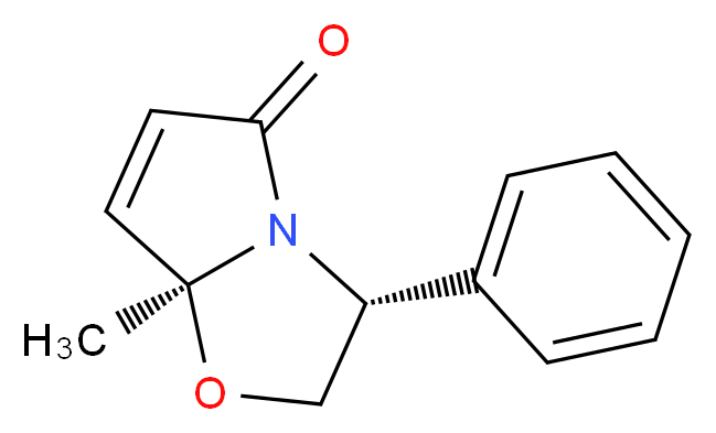 (3R,7aS)-7a-methyl-3-phenyl-2H,3H,5H,7aH-pyrrolo[2,1-b][1,3]oxazol-5-one_分子结构_CAS_302911-95-1