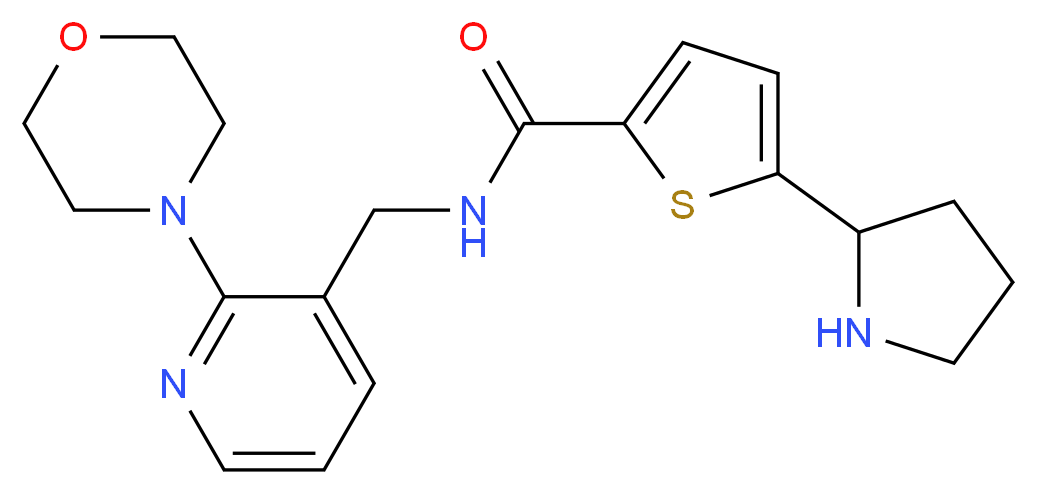 N-[(2-morpholin-4-ylpyridin-3-yl)methyl]-5-pyrrolidin-2-ylthiophene-2-carboxamide_分子结构_CAS_)