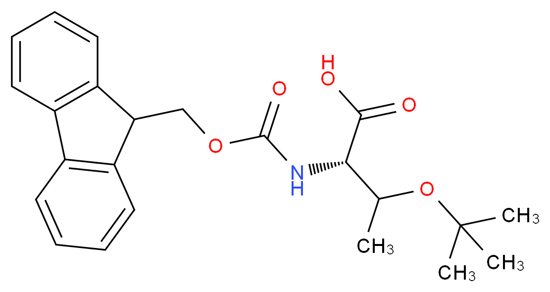 (2S)-3-(tert-butoxy)-2-{[(9H-fluoren-9-ylmethoxy)carbonyl]amino}butanoic acid_分子结构_CAS_71989-35-0