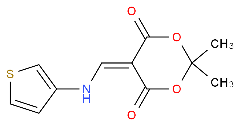 2,2-dimethyl-5-{[(thiophen-3-yl)amino]methylidene}-1,3-dioxane-4,6-dione_分子结构_CAS_913377-45-4