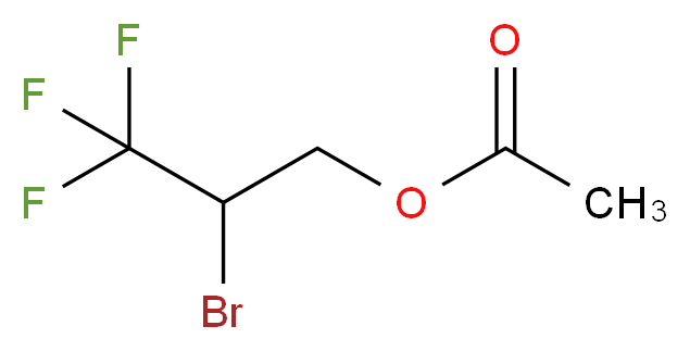 2-Bromo-3,3,3-trifluoropropyl acetate_分子结构_CAS_383-68-6)