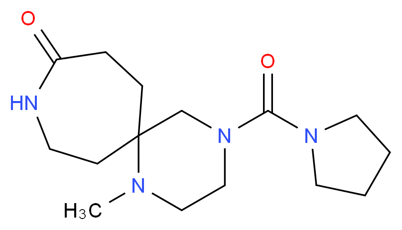 1-methyl-4-(pyrrolidin-1-ylcarbonyl)-1,4,9-triazaspiro[5.6]dodecan-10-one_分子结构_CAS_)