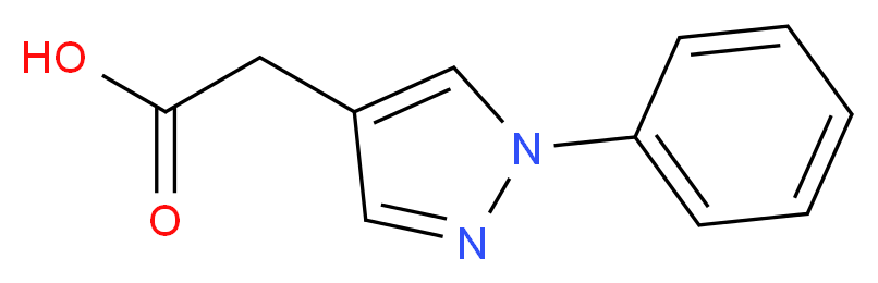 2-(1-phenyl-1H-pyrazol-4-yl)acetic acid_分子结构_CAS_35715-77-6