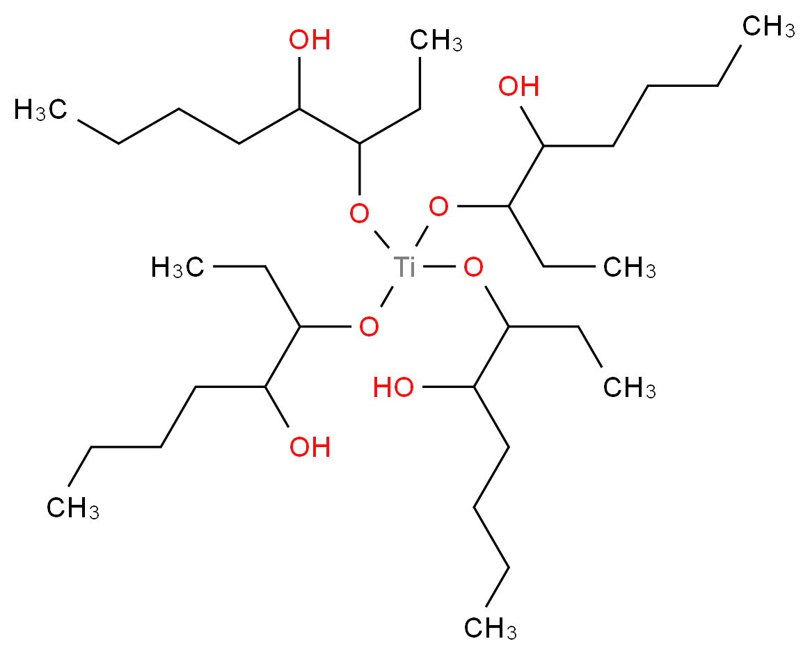 四(2-乙基-1,3-己二醇)合钛_分子结构_CAS_5575-43-9)