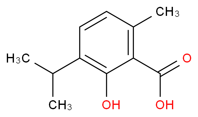 2-Hydroxy-3-isopropyl-6-methylbenzoic acid_分子结构_CAS_548-51-6)