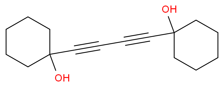 1-[4-(1-hydroxycyclohexyl)buta-1,3-diyn-1-yl]cyclohexan-1-ol_分子结构_CAS_5768-10-5