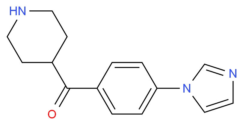 (4-Imidazol-1-yl-phenyl)-piperidin-4-yl-methanone_分子结构_CAS_845885-89-4)