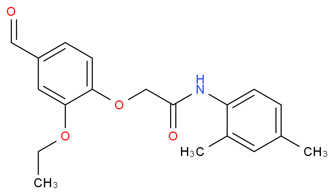 N-(2,4-Dimethyl-phenyl)-2-(2-ethoxy-4-formyl-phenoxy)-acetamide_分子结构_CAS_247592-86-5)