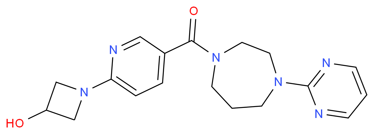 1-{5-[(4-pyrimidin-2-yl-1,4-diazepan-1-yl)carbonyl]pyridin-2-yl}azetidin-3-ol_分子结构_CAS_)