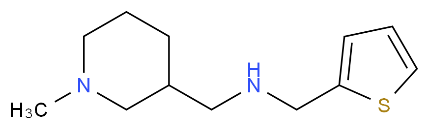 [(1-Methylpiperidin-3-yl)-N-(2-thienylmethyl)]methanamine_分子结构_CAS_)