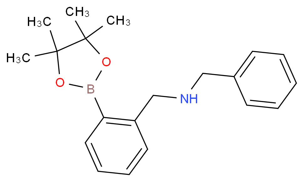 N-Benzyl-1-(2-(4,4,5,5-tetramethyl-1,3,2-dioxaborolan-2-yl)phenyl)methanamine_分子结构_CAS_1150271-53-6)