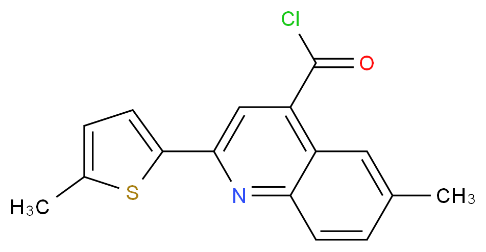 6-Methyl-2-(5-methyl-2-thienyl)quinoline-4-carbonyl chloride_分子结构_CAS_)