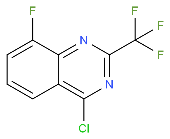 4-chloro-8-fluoro-2-(trifluoromethyl)quinazoline_分子结构_CAS_959238-18-7