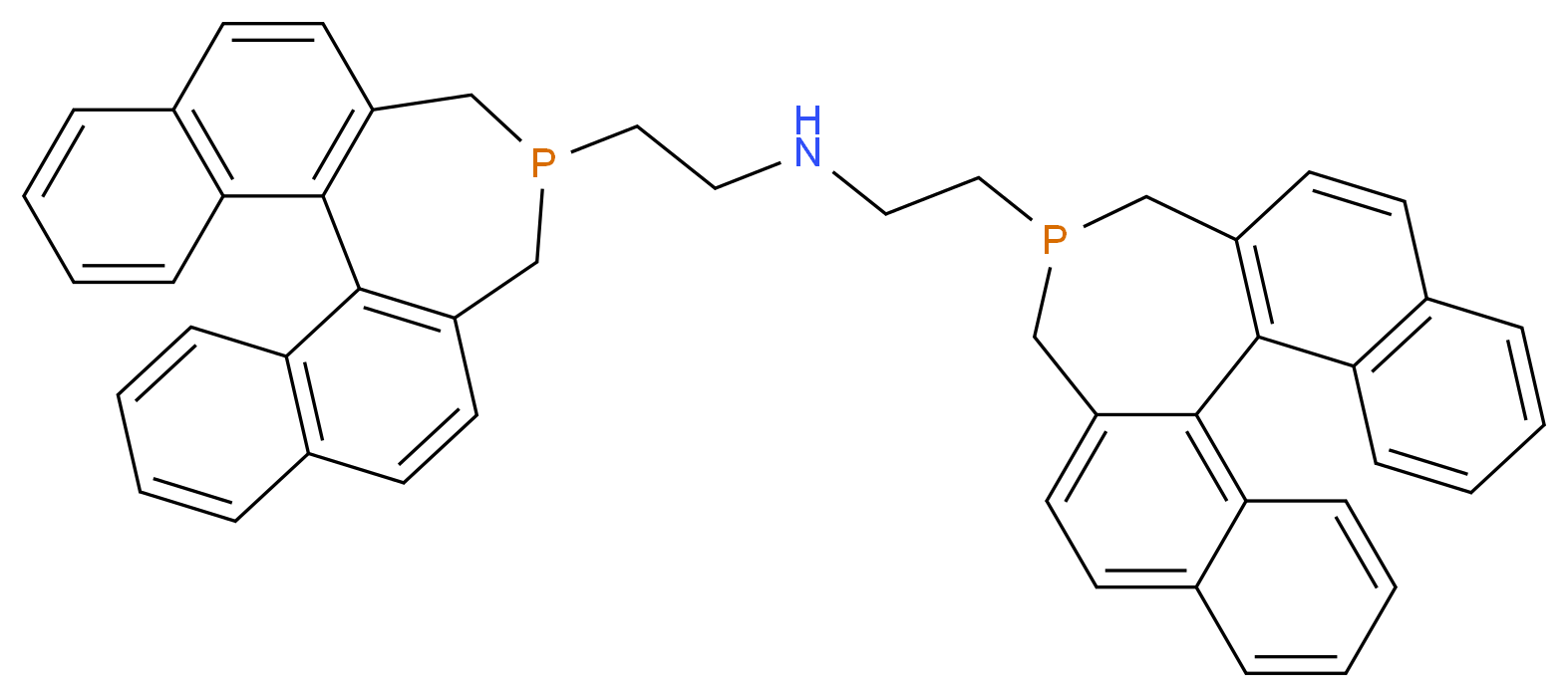 Bis(2-[(11bR)-3H-binaphtho[2,1-c:1',2'-e]phosphepin-4(5H)-yl]ethyl)amine_分子结构_CAS_851870-89-8)
