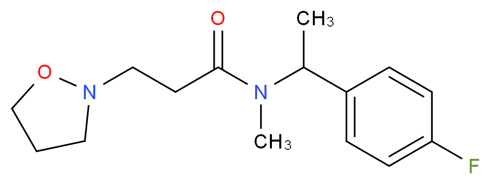 N-[1-(4-fluorophenyl)ethyl]-3-isoxazolidin-2-yl-N-methylpropanamide_分子结构_CAS_)