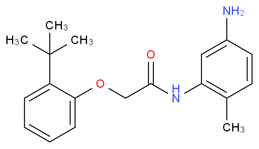 N-(5-Amino-2-methylphenyl)-2-[2-(tert-butyl)-phenoxy]acetamide_分子结构_CAS_)