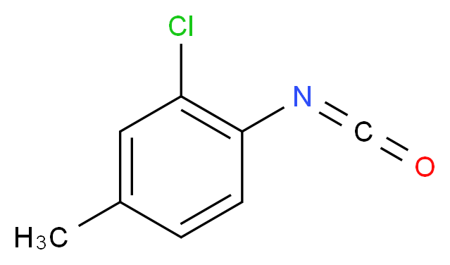 2-chloro-1-isocyanato-4-methylbenzene_分子结构_CAS_40398-00-3