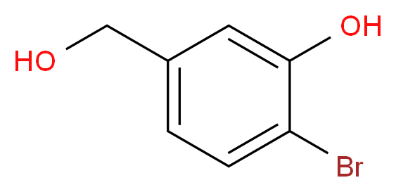 2-Bromo-5-(hydroxymethyl)phenol_分子结构_CAS_2737-19-1)