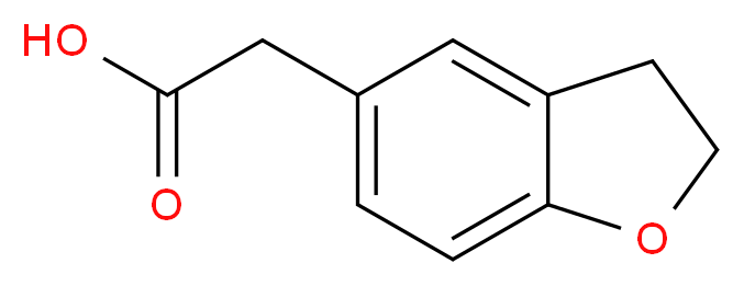 2-(2,3-dihydro-1-benzofuran-5-yl)acetic acid_分子结构_CAS_69999-16-2
