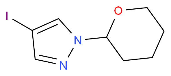 4-iodo-1-(oxan-2-yl)-1H-pyrazole_分子结构_CAS_938066-17-2