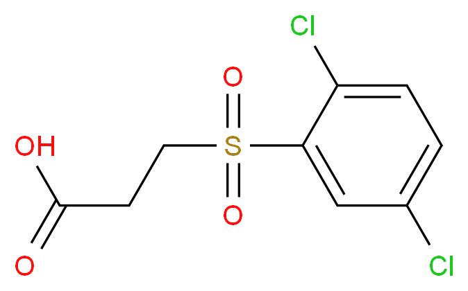 3-((2,5-dichlorophenyl)sulfonyl)propanoic acid_分子结构_CAS_)