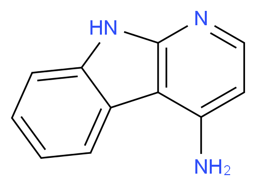 9H-pyrido[2,3-b]indol-4-amine_分子结构_CAS_25208-34-8