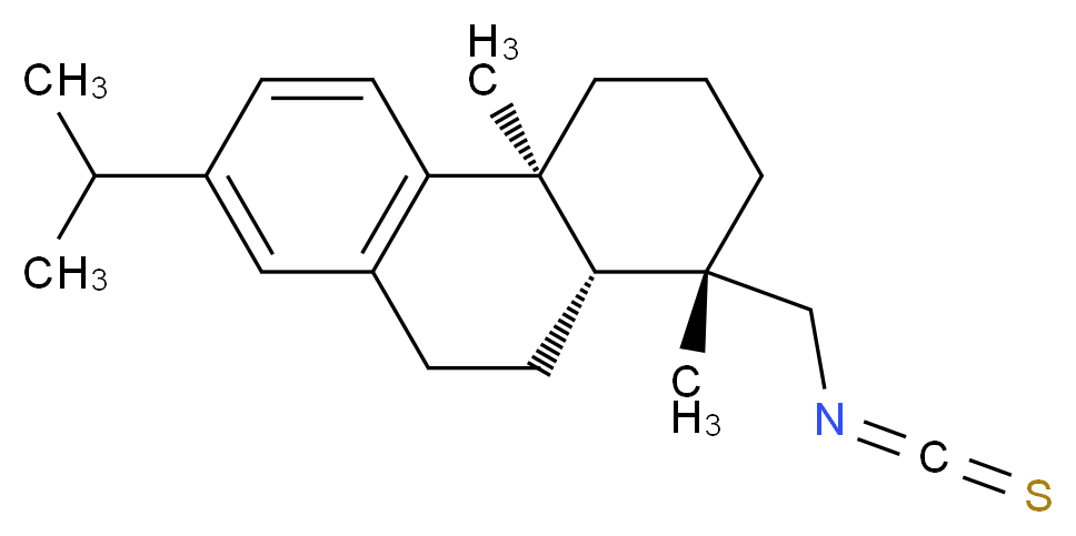 (1S,4aS,10aR)-1-(isothiocyanatomethyl)-1,4a-dimethyl-7-(propan-2-yl)-1,2,3,4,4a,9,10,10a-octahydrophenanthrene_分子结构_CAS_115269-93-7