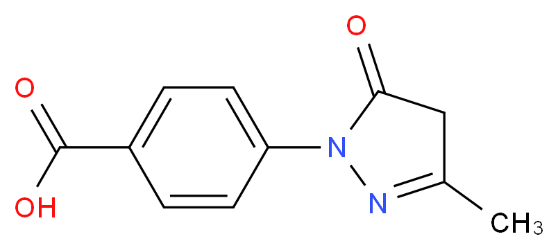 4-(3-methyl-5-oxo-4,5-dihydro-1H-pyrazol-1-yl)benzoic acid_分子结构_CAS_60875-16-3